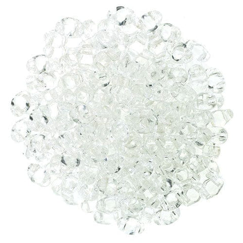 BeadsBalzar Beads & Crafts (MSD-44802CR) MATUBO SUPERDUO 2X5MM CRYSTAL WHITE LINED