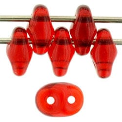 BeadsBalzar Beads & Crafts (MSD-90080) MATUBO SUPERDUO 2X5MM SIAM RUBY