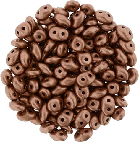 BeadsBalzar Beads & Crafts (MSD-K0178) MATUBO CZECH SUPERDUO 2X5MM MATTE METALLIC BRONZE COPPER