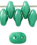 BeadsBalzar Beads & Crafts (MSD-L63130) MATUBO CZECH SUPERDUO 2X5MM LUSTER OPAQUE TURQUOISE