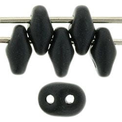 BeadsBalzar Beads & Crafts (MSD-M23980) MATUBO CZECH SUPERDUO 2X5MM MATTE JET