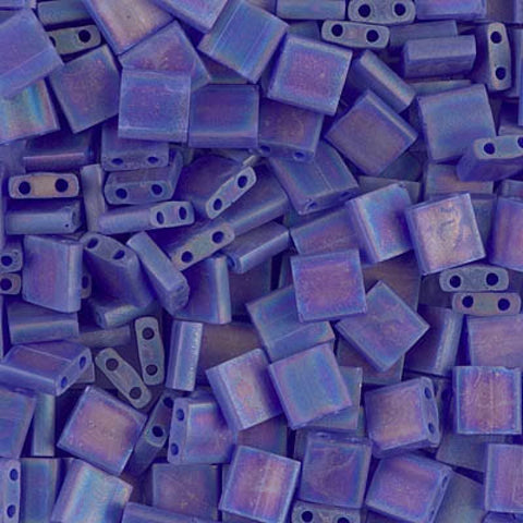 BeadsBalzar Beads & Crafts (MTL-0151FR) MIYUKI TILA BEADS MATTED TRANSP COBALT AB (7.1 GMS)