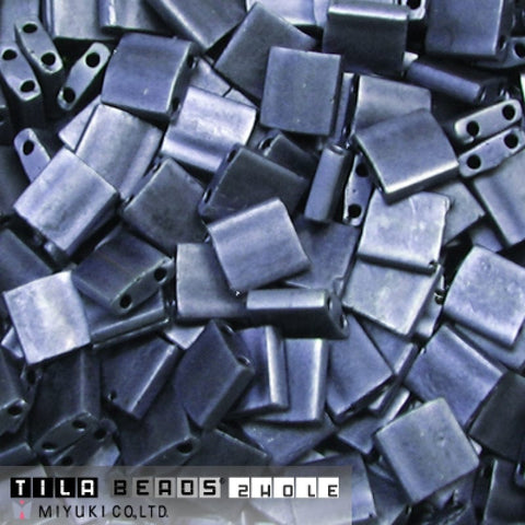 BeadsBalzar Beads & Crafts (MTL-2001) MIYUKI TILA BEADS MATTED GUNMETAL