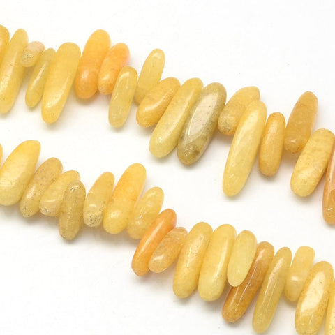BeadsBalzar Beads & Crafts NAT. TOPAZ JADE STONE (BG7476-17) (BG7476-X) Natural Stone Bead Strands, Chip, 13~22mm