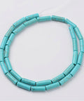 BeadsBalzar Beads & Crafts Natural Howlite Bead Strands, Dyed, Tube, DarkTurquoise  13MM (BG4734A)