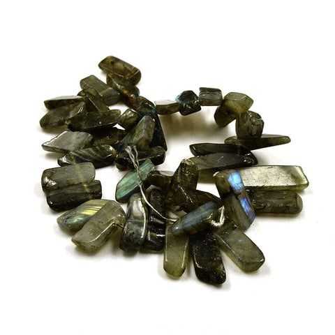 BeadsBalzar Beads & Crafts Natural Labradorite Graduated Beads Strands, (BG5018)