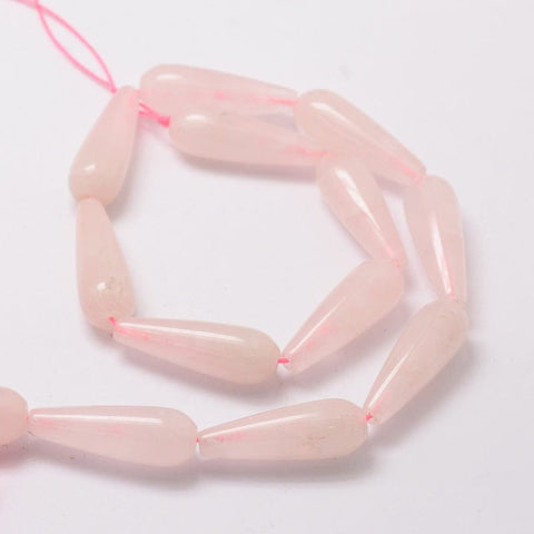 BeadsBalzar Beads & Crafts NATURAL QUARTZ (GG4782-34) (BG4782-X) Natural eardrop Beads 10x30mm (2 PCS)