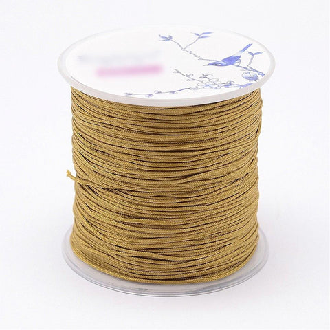 BeadsBalzar Beads & Crafts (NC5165A) Nylon Threads, DarkGoldenrod 1MM (100METS)