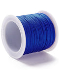 BeadsBalzar Beads & Crafts (NT8260-A25) Braided Nylon Thread, Blue 0.8mm (100 YRDS)