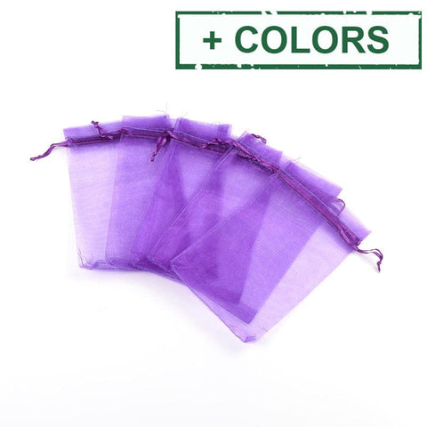 BeadsBalzar Beads & Crafts (OB8351-X) Organza Gift Bags with Drawstring, 10x15cm (10 PCS)