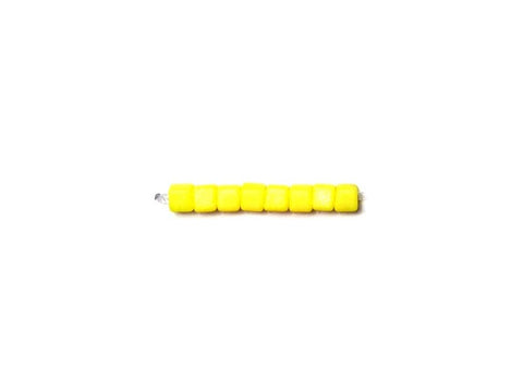 BeadsBalzar Beads & Crafts OPAQUE YELLOW MATTED AB (SB18-0404FR) (SB18-X) Miyuki Squares 1.8mm (10 GMS)