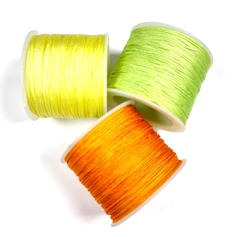 BeadsBalzar Beads & Crafts (ORGRYE-35M) NYLON CORDS X 3 ROLLS 35METERS EACH ABOUT 1MM (35M X 3 ROLLS)