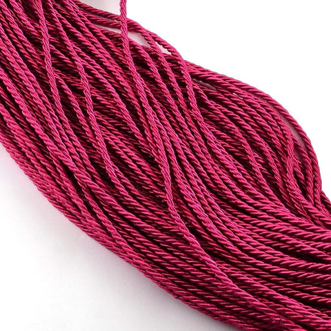BeadsBalzar Beads & Crafts (PC4586B) Polyester Cord, with Cotton Cords inside and Silver Metallic Cords, Gainsboro  5MM