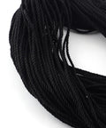 BeadsBalzar Beads & Crafts (PC4586C) Polyester Cord, with Cotton Cords Inside, Black 5mm