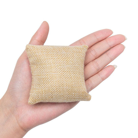 BeadsBalzar Beads & Crafts (PC6649A) Kraft Hemp Pillow Holder, BurlyWood 7cm wide (2 PCS)