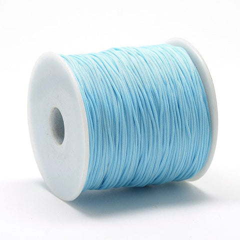 BeadsBalzar Beads & Crafts (PC7044-19) LTSKYBLUE (PC7044-X) Polyester Cords Macrame Thread, 0.8mm  (+/- 120 METS)