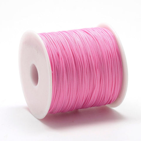 BeadsBalzar Beads & Crafts (PC7044-28) HOTPINK (PC7044-X) Polyester Cords Macrame Thread, 0.8mm  (+/- 120 METS)