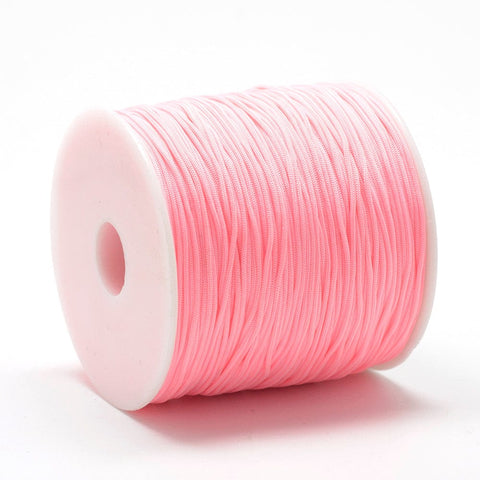 BeadsBalzar Beads & Crafts (PC7044-31) PINK (PC7044-X) Polyester Cords Macrame Thread, 0.8mm  (+/- 120 METS)