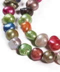 BeadsBalzar Beads & Crafts (PE7541-20) Dyed Natural Cultured Freshwater Pearl Beads Mixed Color 7~10mm