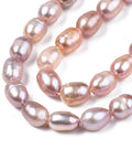 BeadsBalzar Beads & Crafts (PE8404-06A) Natural Cultured Freshwater Pearl Beads Strands, Rice, Plum 7.5~11mm (1 STR)