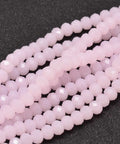 BeadsBalzar Beads & Crafts PINK (BE5211-31) (BE5211-23) Faceted Rondelle Glass Beads Strands, PeachPuff  4x3mm