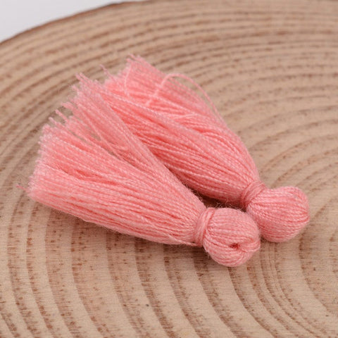 BeadsBalzar Beads & Crafts PINK (TT3489-11) (TT3489-X) Cotton Thread Tassel Pendant Decorations, 25~31mm (5 PCS)