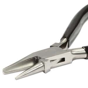 BeadsBalzar Beads & Crafts (PL32) ROUND HOLLOW PLIER BLACK PVC WITH SPRING