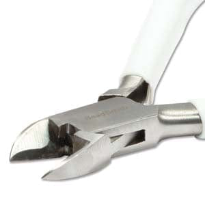 BeadsBalzar Beads & Crafts (PL721) WHITE HANDLE SIDECUTTER 120MM WITH SPRING (1 PC)