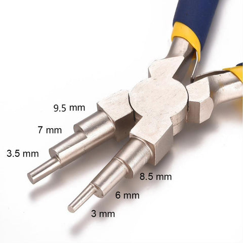 BeadsBalzar Beads & Crafts (PL8505) Iron Wire Looping Pliers, 6-in-1 Bail-Making Pliers (1 PC)