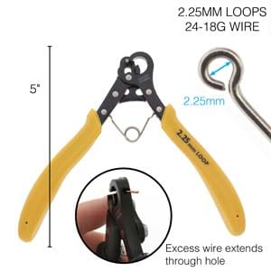 BeadsBalzar Beads & Crafts (PLLOOP3) 1-STEP LOOPER 2.25MM LOOP 24-18G WIRE (1 PC)