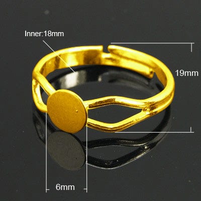 BeadsBalzar Beads & Crafts (RB3082B) Finger ring setting (4 PCS)