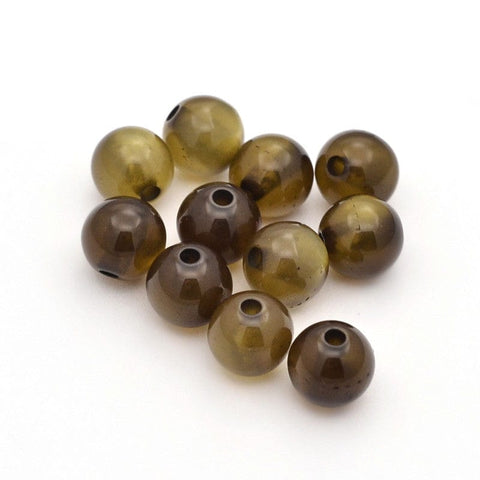 BeadsBalzar Beads & Crafts (RB6852X) Imitation Cat Eye Resin 10mm in diameter, hole: 1.5mm (20 PCS)