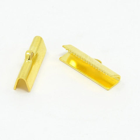 BeadsBalzar Beads & Crafts (RE3751) Brass Terminators Golden (4 pieces)