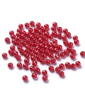 BeadsBalzar Beads & Crafts RED (AB8000-13) (AB8000-X) Imitation Pearl Acrylic Beads, Dyed, Round, 4mm (15 GMS)