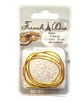 BeadsBalzar Beads & Crafts (RFWGH) FRENCH WIRE GOLD COLOR HEAVY (1.1MM)- 14INCHES