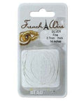 BeadsBalzar Beads & Crafts (RFWSF) FRENCH WIRE SILVER COLOR FINE (.7MM)- (14IN PACK)