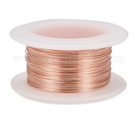 BeadsBalzar Beads & Crafts ROSE GOLD (JW7182-06RG) (JW7182-X) Copper Jewelry Wire, 0.6mm (6m)