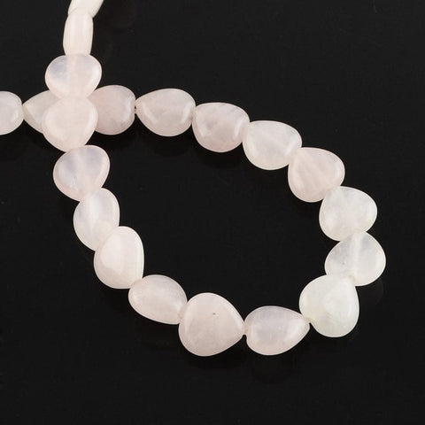 BeadsBalzar Beads & Crafts ROSE QUARTZ (BG4703B) (BG4703X) GEMSTONE Beads, Heart, 10MM (& COLORS)