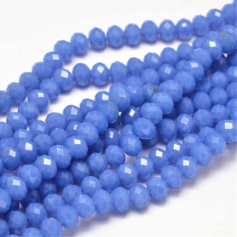 BeadsBalzar Beads & Crafts ROYAL BLUE (BE7862-13) (BE7862-X) Glass Beads Strands, Faceted Rondelle , 8x6mm (1 STR)