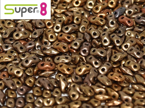 BeadsBalzar Beads & Crafts (S8-01610) SUPER8® 2,2 X 4,7 MM METALLIC MIX