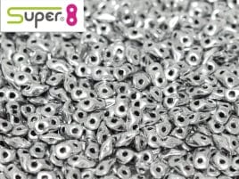 BeadsBalzar Beads & Crafts (S8-01700)  Super 8  Aluminium Silver