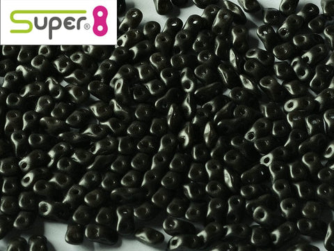 BeadsBalzar Beads & Crafts (S8-02010-29400) SUPER8® 2,2 X 4,7 MM ALABASTER METALLIC BLACK