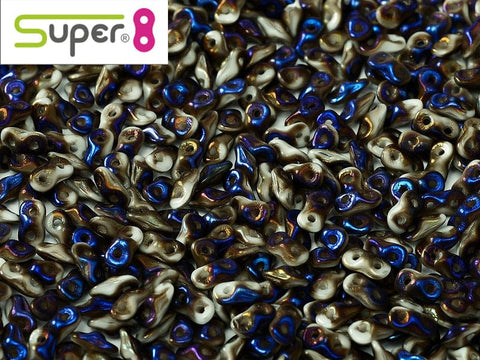 BeadsBalzar Beads & Crafts (S8-03000-22203) SUPER8® 2,2 X 4,7 MM CHALK WHITE FULL AZURO