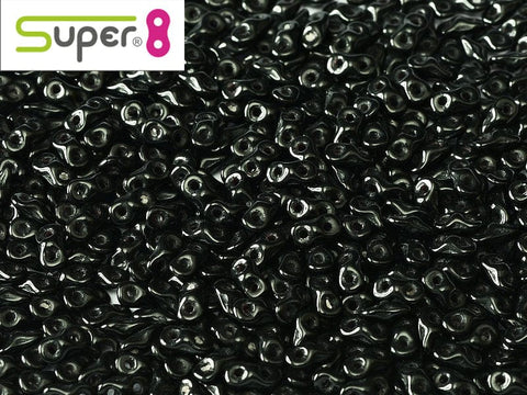 BeadsBalzar Beads & Crafts (S8-23980) SUPER8® 2,2 X 4,7 MM JET