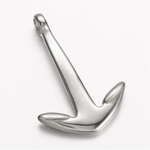 BeadsBalzar Beads & Crafts (SA7521B) 304 Stainless Steel Pendants, Anchor, 26x39mm  (1 PC)