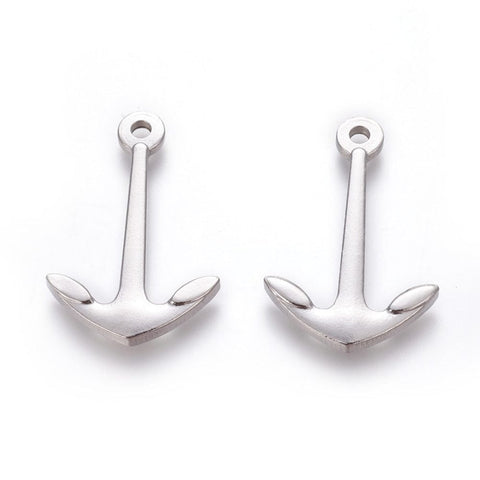BeadsBalzar Beads & Crafts (SA7522N) 304 Stainless Steel Pendants, Anchor,  25x38.2mm (1 PC)