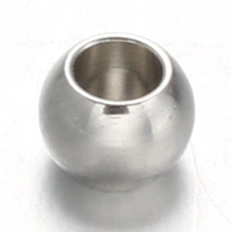 BeadsBalzar Beads & Crafts (SB4616) 304 Stainless Steel Rondelle Spacer Beads 8MM (5 PCS)
