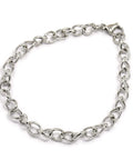 BeadsBalzar Beads & Crafts (SB4643) 304 Stainless Steel Side Twisted Chain Bracelet 22CM