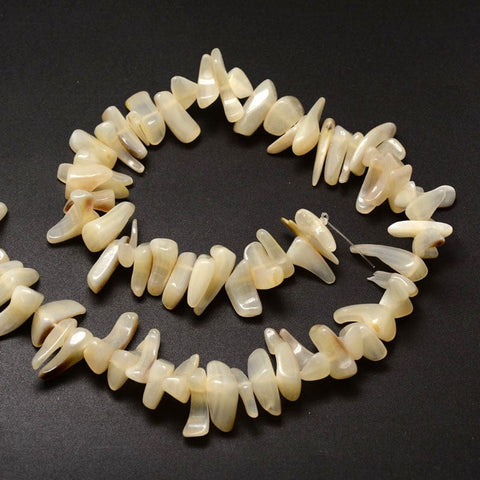 BeadsBalzar Beads & Crafts (SB4645) Freshwater Shell Nuggets Bead Strand