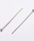 BeadsBalzar Beads & Crafts (SB7063A) 304 Stainless Steel, Ball Head pins Pins, 40X0.7mm (5 GMS)
